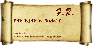 Fábján Rudolf névjegykártya