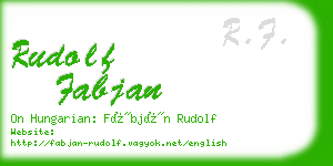 rudolf fabjan business card